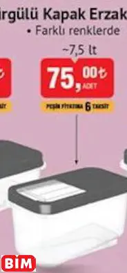 SÜRGÜLÜ KAPAK ERZAK KABI ~7,5 LT SÜRGÜLÜ KAPAK ERZAK KABI ~7,5 LT